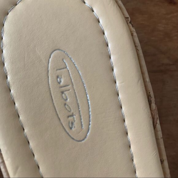 Talbots Pink/Blue Stripe Cork Preppy Wedge Sandals - Picture 8 of 8